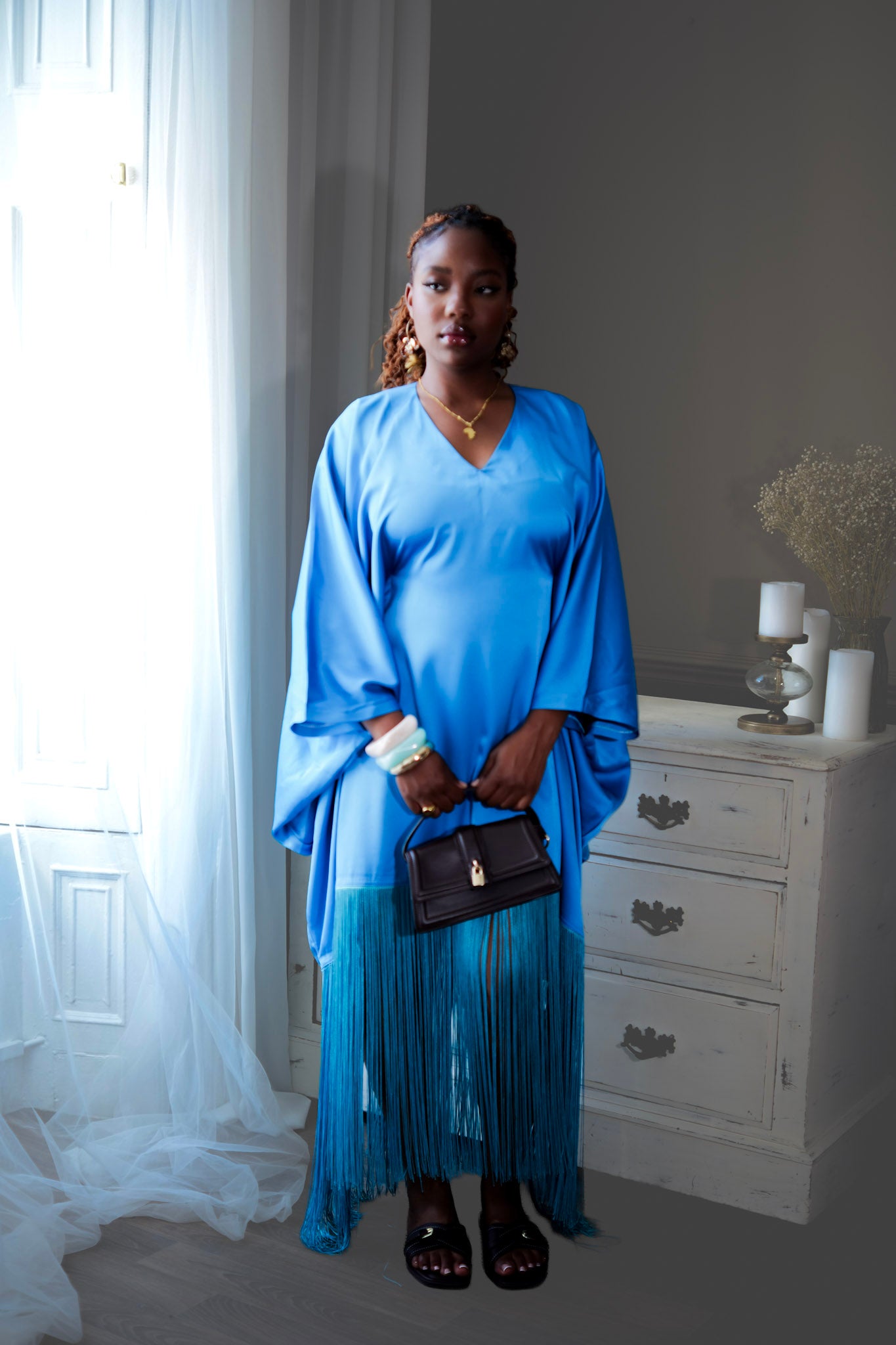 Zahara Blue- Kaftan Dress