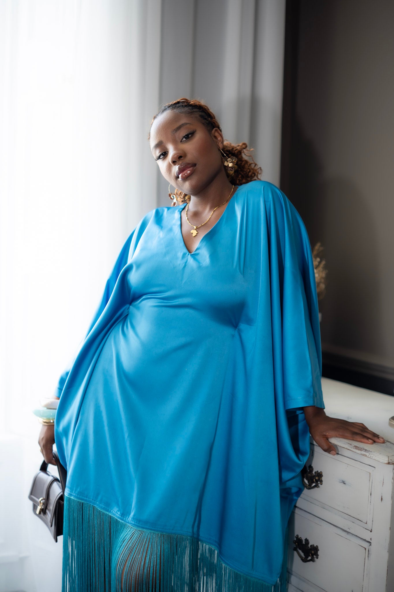 Zahara Blue- Kaftan Dress