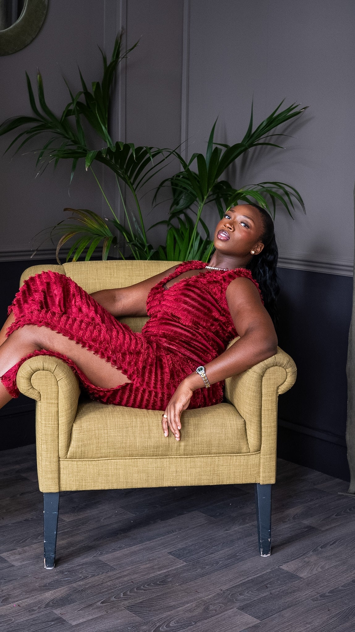 SUMAI — The Burgundy Full-Length Dress
