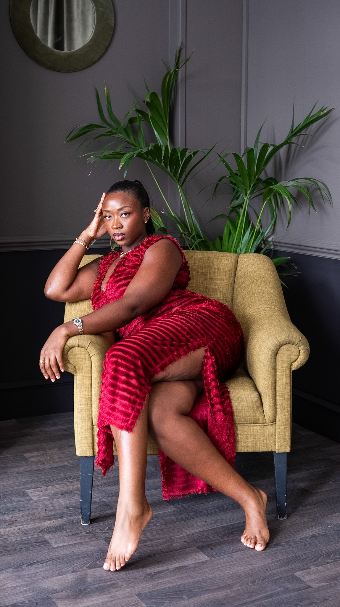 SUMAI — The Burgundy Full-Length Dress