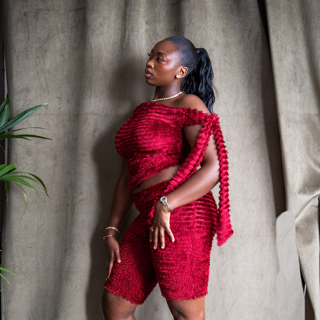 SUMAI — The Burgundy Knit Capri Pants