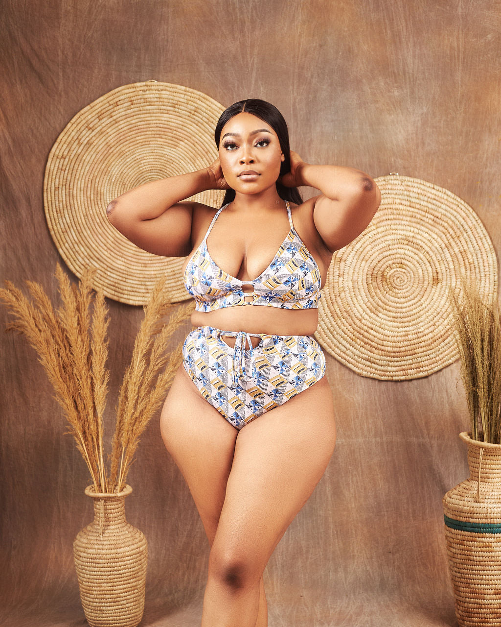 Zain: Pastel Blue Bikini Top