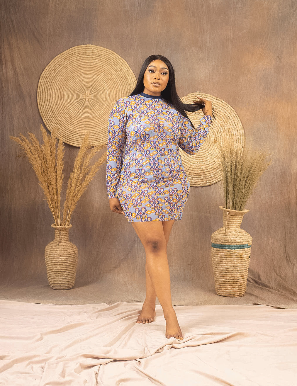 STONE- Mesh Dress (Blue)